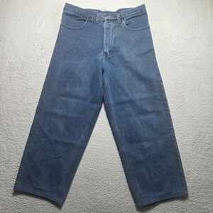Vintage World Industries Baggy Wide Leg Skater Jeans Mens 36x26 Embroidered